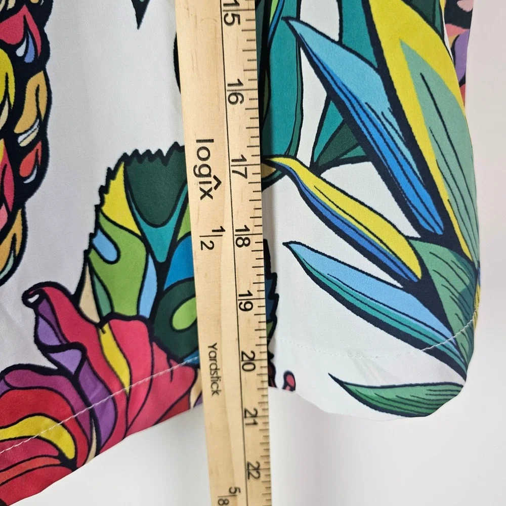 Robert Graham Mens 40 Tropical Pineapple Monstera Print Swim Trunks Classic Fit